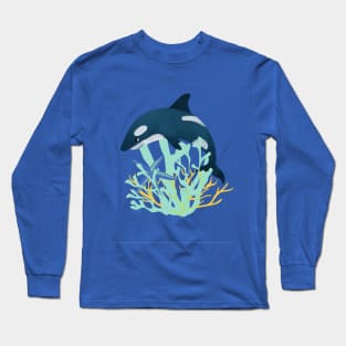 Whale and the underwater world Long Sleeve T-Shirt